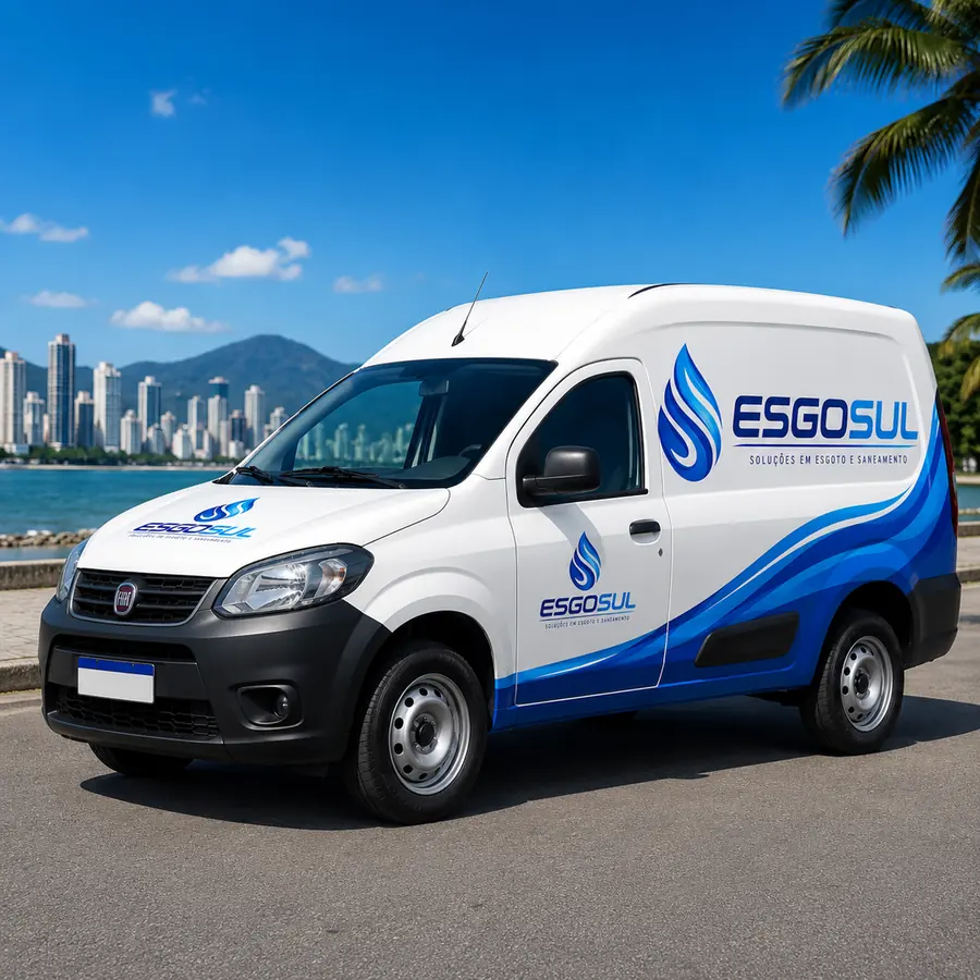 Fiorino branca da Esgosul para atendimento rápido